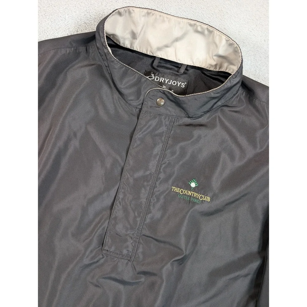 FootJoy DryJoys Mens XXL Black Short Sleeve Golf Windshirt Castle Pines Pullover